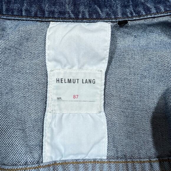 Helmut Lang Men’s MR 87 Large Distressed Grunge Denim Jacket Designer USA Made - Picture 2 of 14